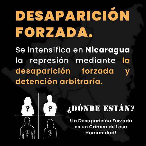 La represión en Nicaragua: Un grito de auxilio ante las desapariciones forzadas y detenciones arbitrarias. La represión en Nicaragua: Un grito de auxilio ante las desapariciones forzadas y detenciones arbitrarias.
