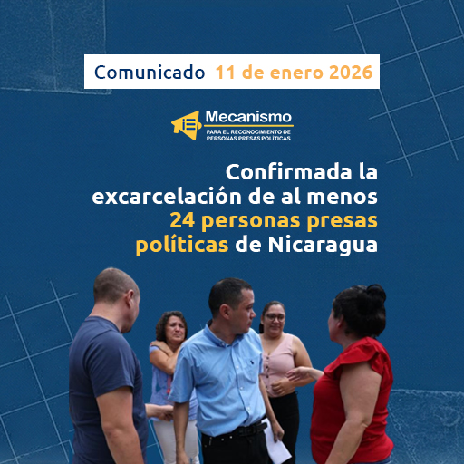 Confirmada la excarcelación de al menos 24 personas presas políticas en Nicaragua.